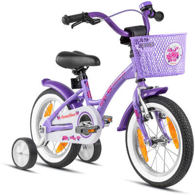 Kinderfiets 14 inch vanaf 3 -5 jaar fiets met terugtraprem en zijwieltjes