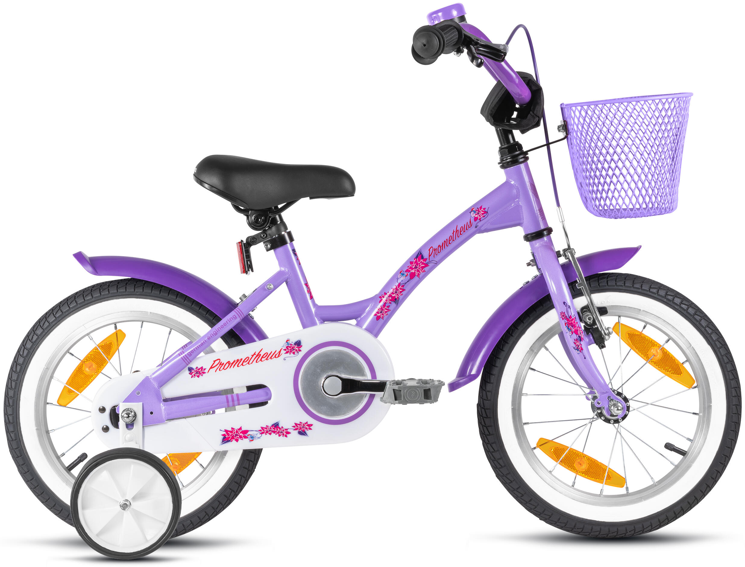 Kinderfahrrad 14 Zoll ab 4 Jahre mit Stützräder und Rücktritt 3/8