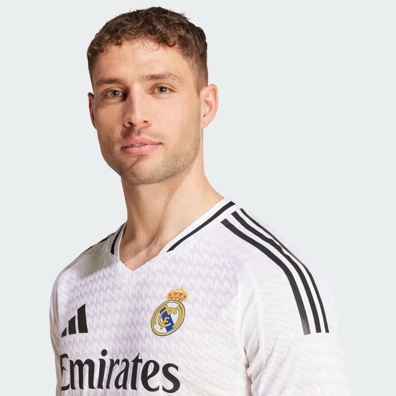 Real Madrid 24/25 Authentiek Thuisshirt met Lange Mouwen