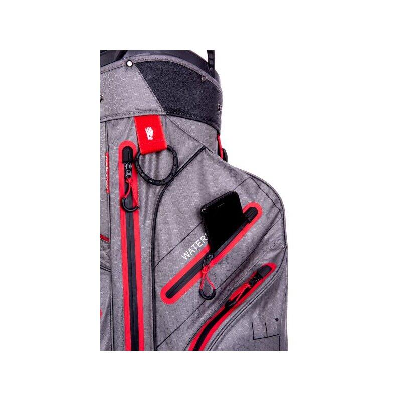 Bolsa de golf trendGOLF Rainline Pro impermeable gris/rojo