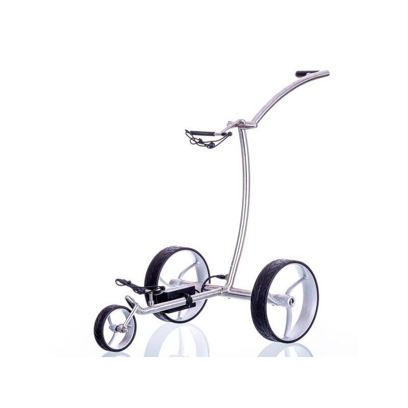 Elektro Golf Trolley walker Edelstahl, Lithium Akku, Bergabfahrbremse 2/6