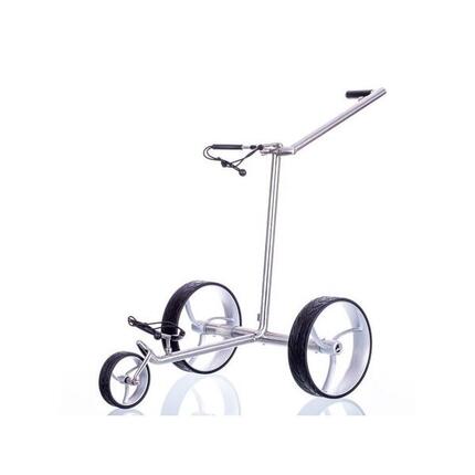 Elektro Golf Trolley walker S, Edelstahl, Lithium Akku, Bergabfahrbremse