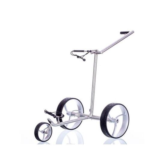 Elektro Golf Trolley walker S, Edelstahl, Lithium Akku, Bergabfahrbremse