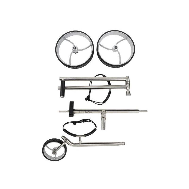 Push Golf Trolley Cushy S acero inoxidable pulido, elegante 5/6