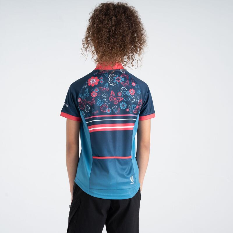 Maillot ciclismo niño manga larga Dare 2b Speed Up Ii, azul oscuro