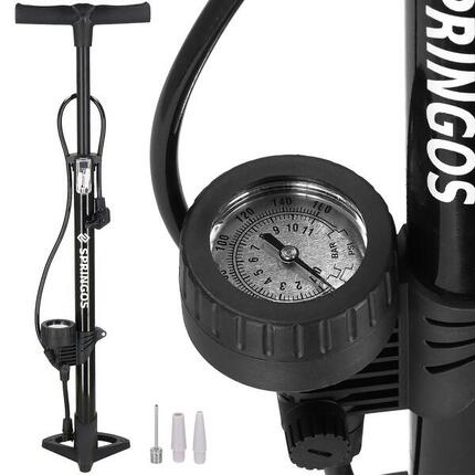 Pompka rowerowa podłogowa Springos z manometrem 11 bar