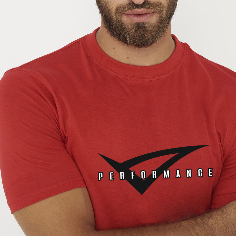 t-shirt performance adulto rosso