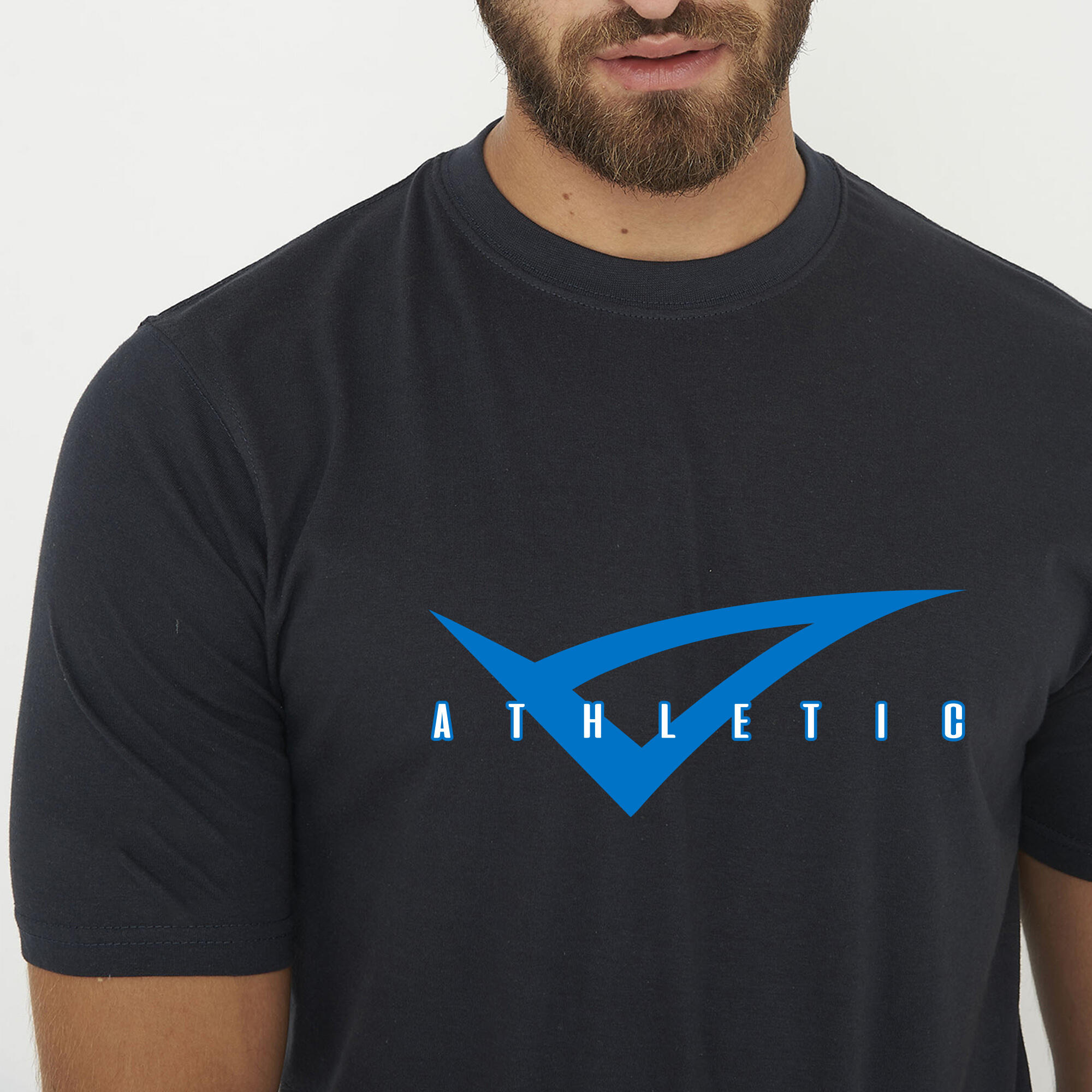 T-shirt en coton pour homme MOVE MAN bleu 3/6