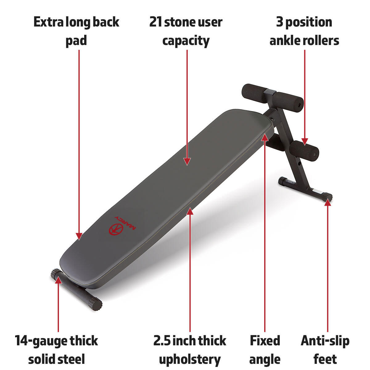ABDOMINAL SIT UP BENCH MARCY JD1.2 2/7