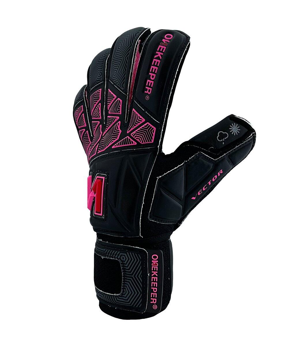 Onekeeper Keepershandschoenen Vector Junior Zwart/Roze 4/4