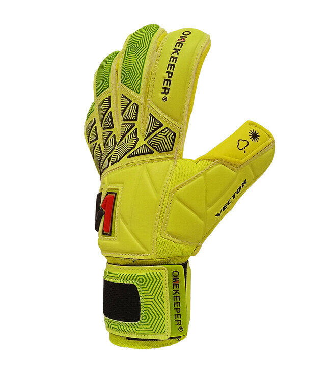Onekeeper Keepershandschoenen Vector Junior Fluor Geel 4/4