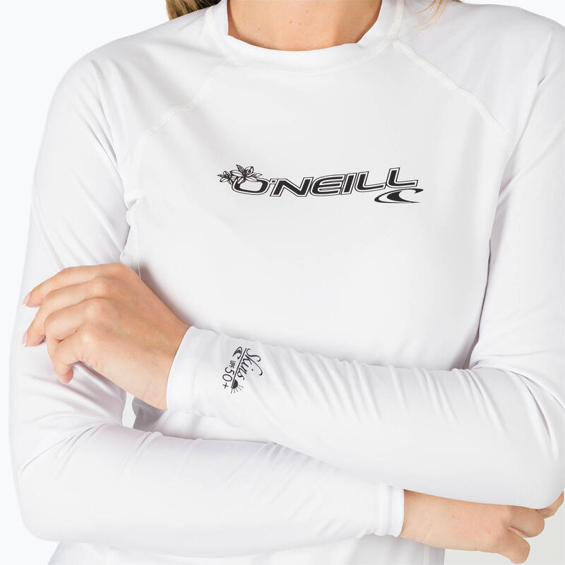 Maglia a maniche lunghe da nuoto da donna O'Neill Basic Skins Rash Guard