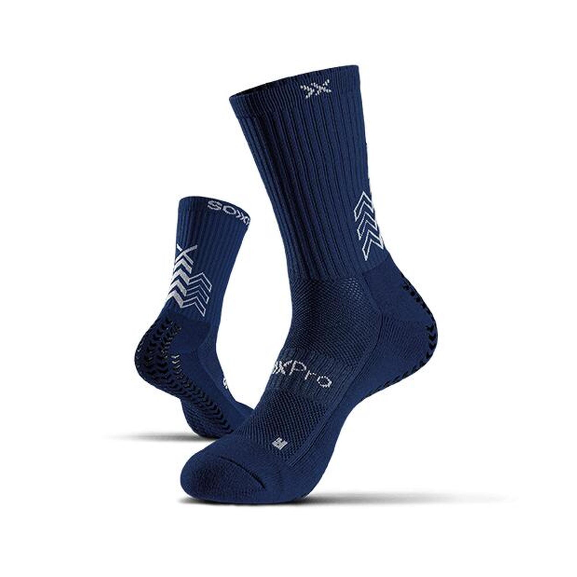 Chaussettes Antidérapantes Soxpro Bleu Marine Grip-in