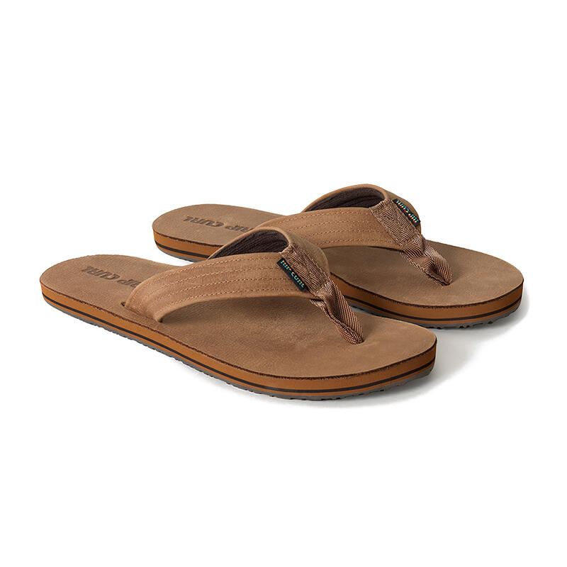 Rip Curl Revival leren teenslippers voor heren met open neus