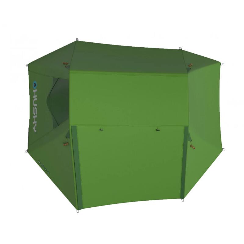 Tente camping HUSKY BRUNEL 2 places verte légère et imperméable 3/5