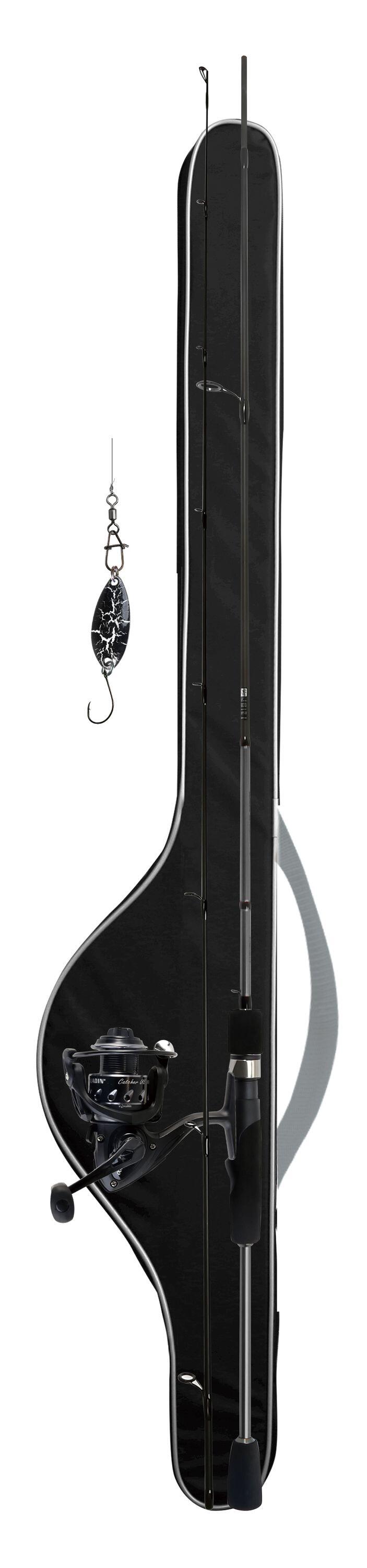 PALADIN 2-tlg. Ultralight Angel-Combo Carbon (198 cm) für Forelle und Barsch, Grau