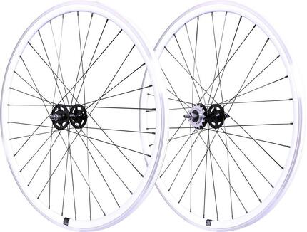 Paire de roues 700 fixi 550 track flip flop pignon 16T et 32 rayons