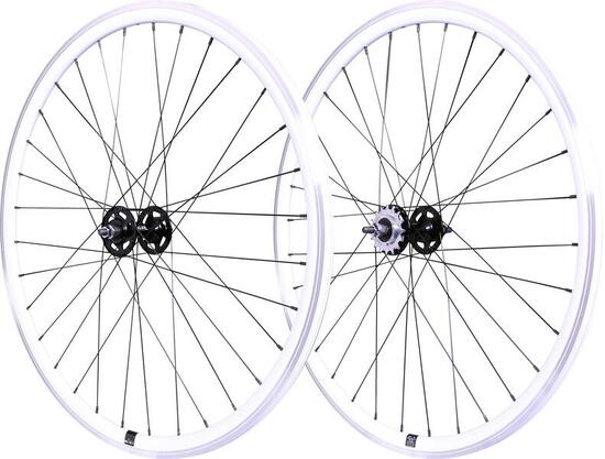 Paire de roues 700 fixi 550 track flip flop pignon 16T et 32 rayons