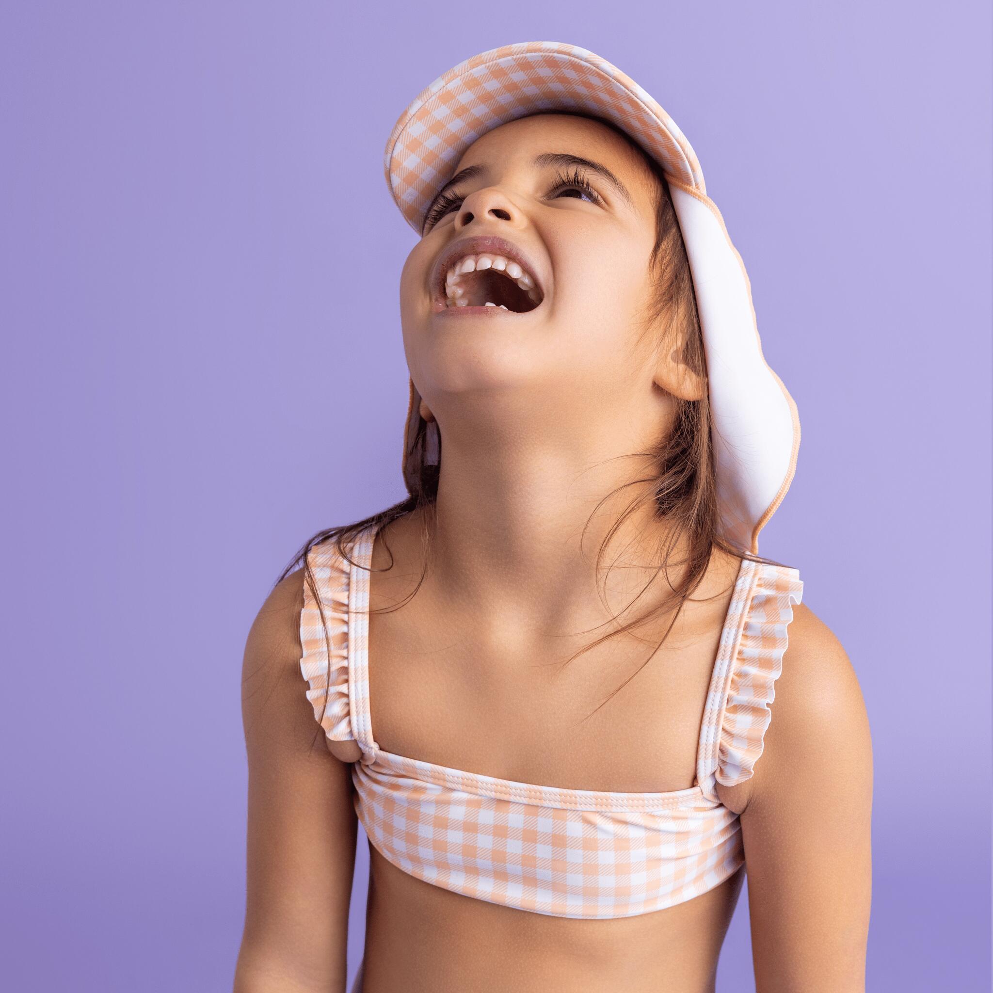 Casquette de soleil - Orange/Blanc - Sunset Grid - 2/4 Ans 3/3