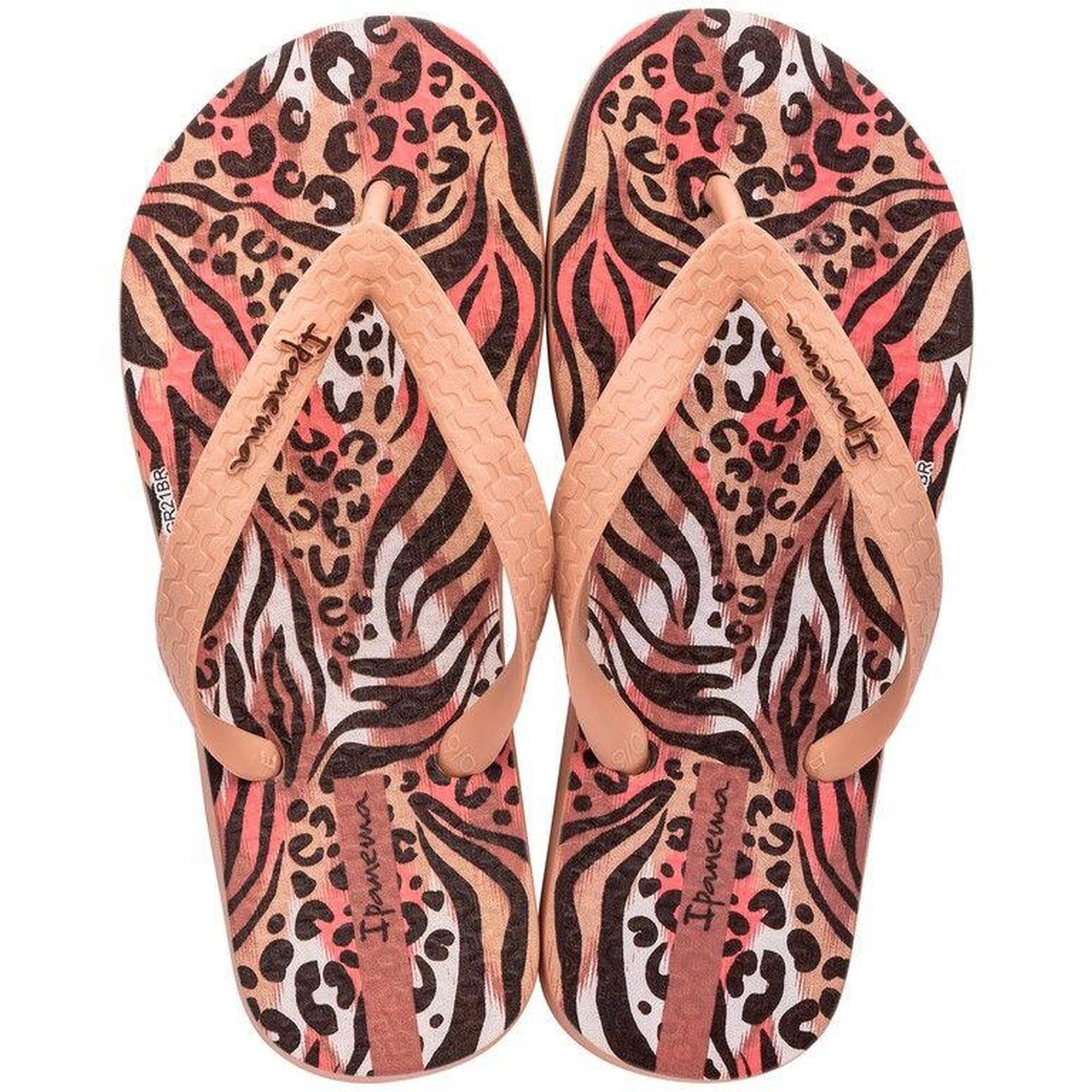 Ipenama Jr. Temas klapki dziecięce animal print pomarańczowe roz. 38