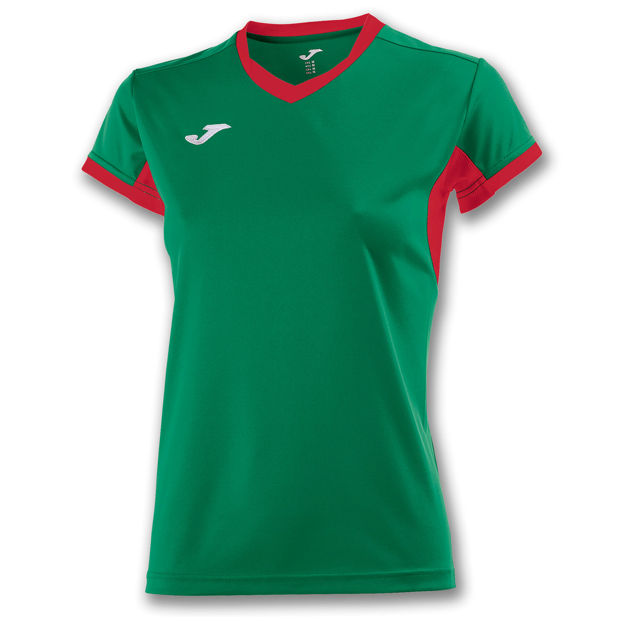 Camiseta Manga Corta Fútbol Mujer Joma Championship IV Lima- Mujer Verde