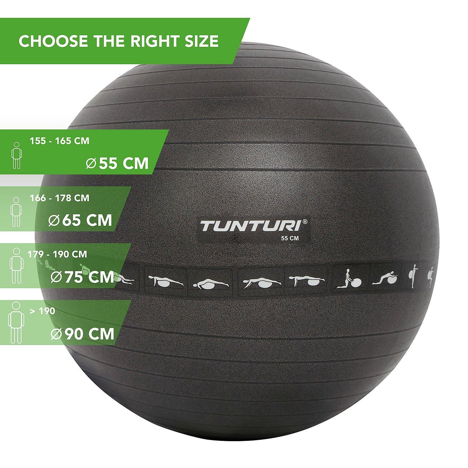 Tunturi ABS Gymnastikball reissfest Schwarz 3/7