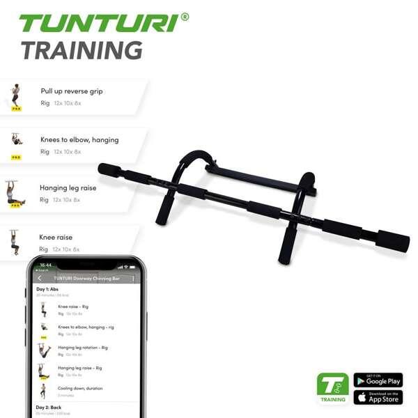 Deurtrainer - Fitness-set - Door Gym - Optrekstang - Opdrukstang - Zwart 4/4