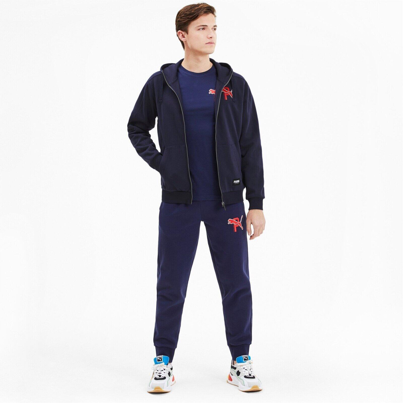 Sweat à capuche Puma Athletics, Bleu, Hommes 3/5