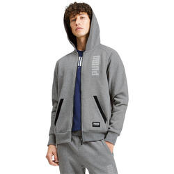 Capuchon Puma Athletics Fz Hoodie Fl, Grijs, Mannen