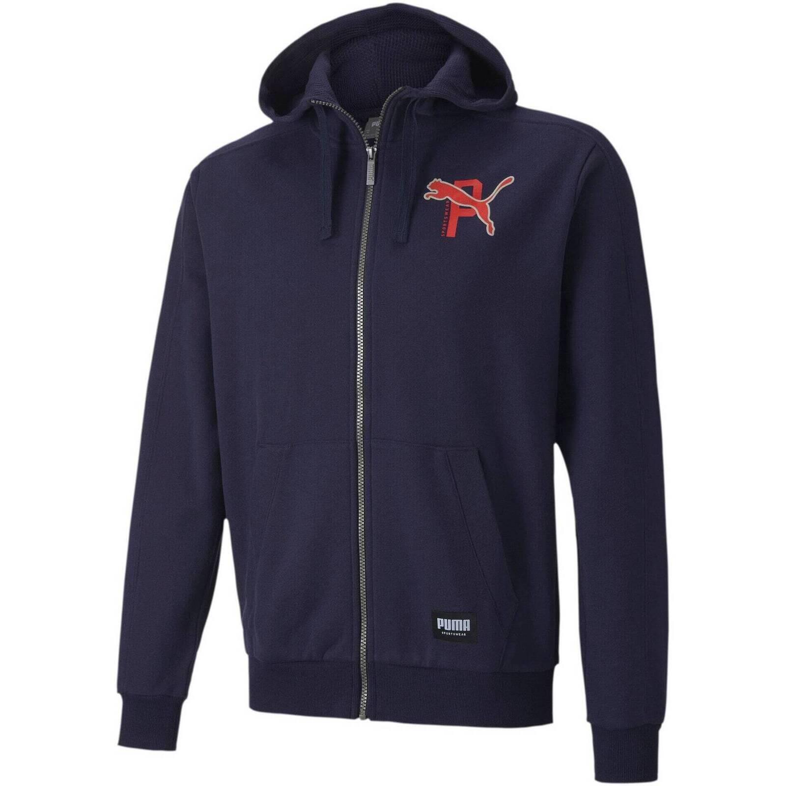 Sweat à capuche Puma Athletics, Bleu, Hommes 4/5