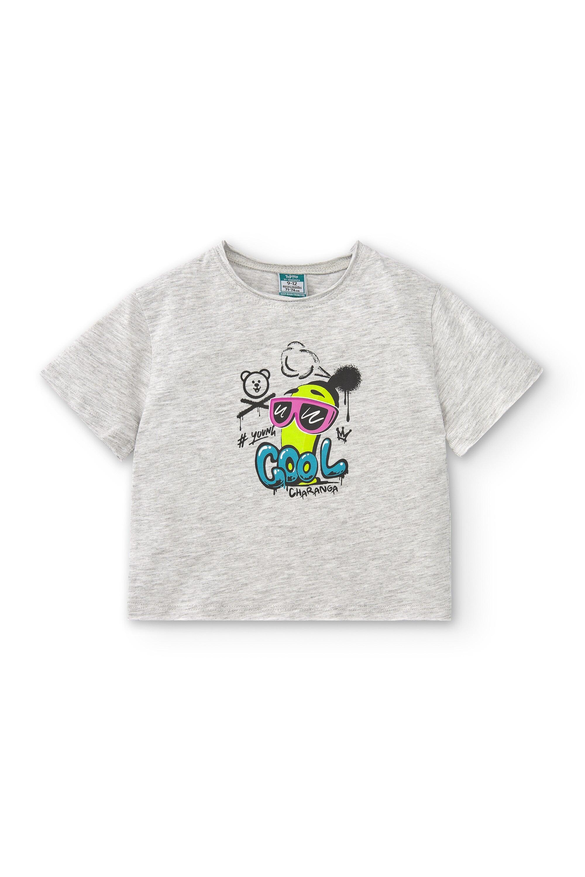 Camiseta cinza para bebê 2/5