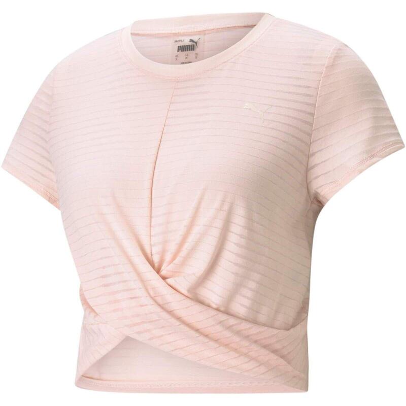 T-shirt Puma Studio Twist Burnout, Roze, Dames