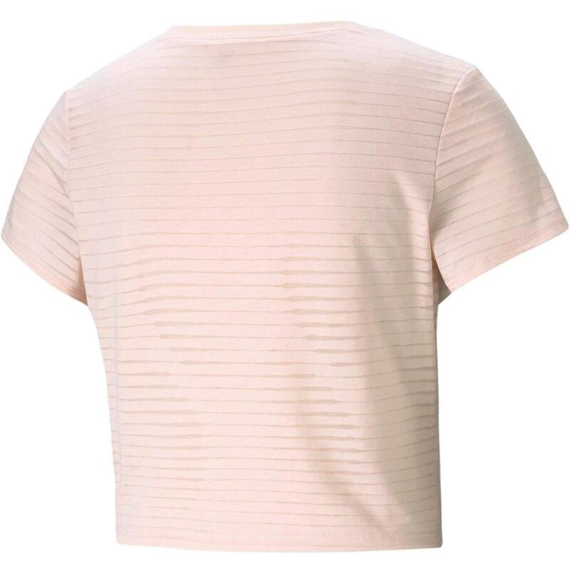 T-shirt Puma Studio Twist Burnout, Roze, Dames