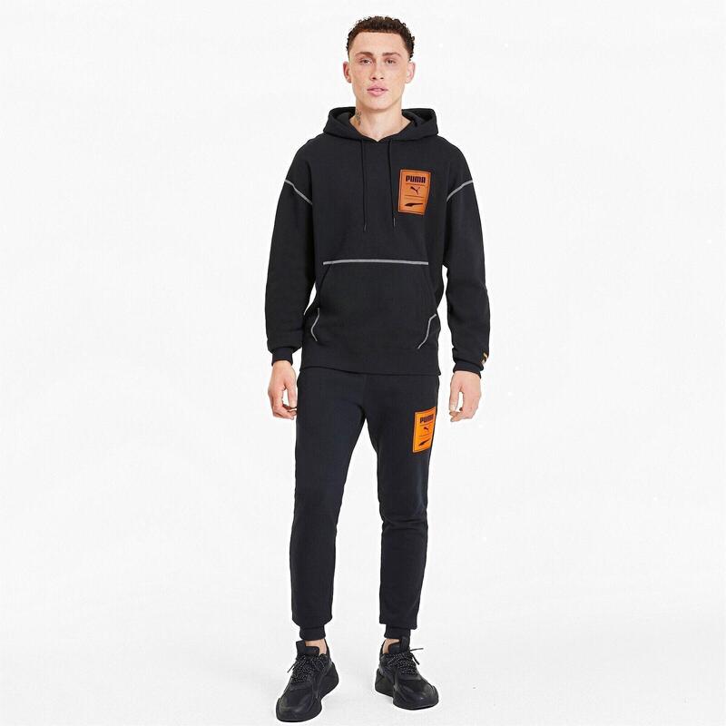 Hanorac barbati Puma Recheck Pack Graphic Hoodie, Negru