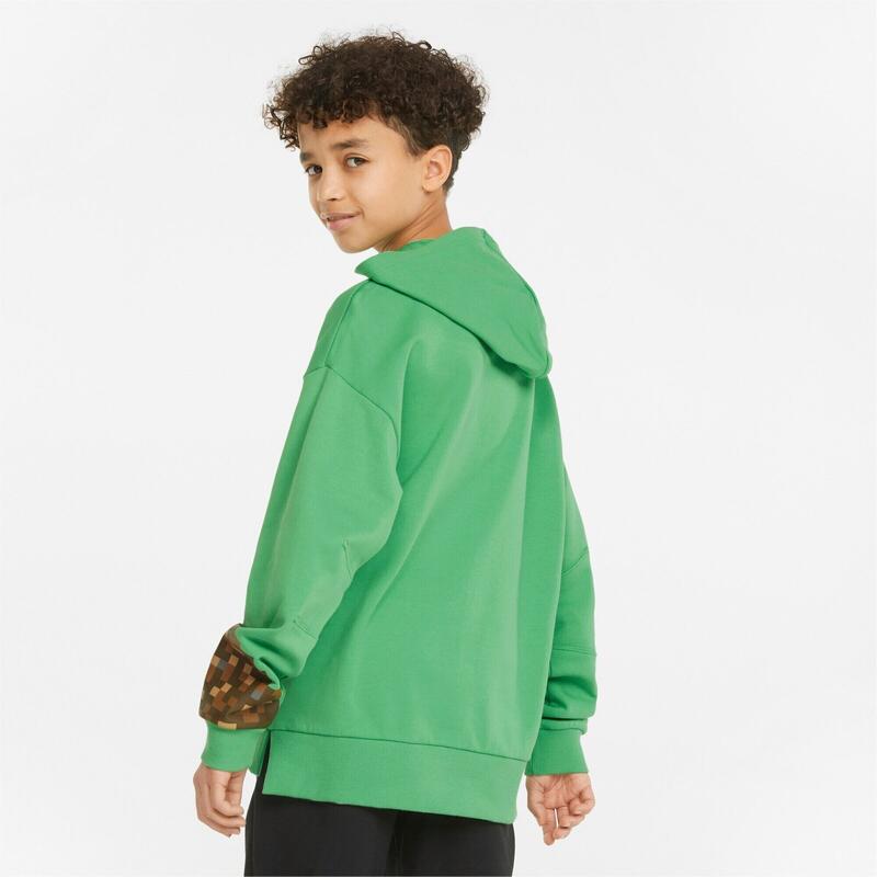 Felpe fitness bambino Hood Puma X Minecraft, Green