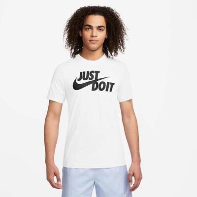 T-shirt nike just do it swoosh, wit, mannen