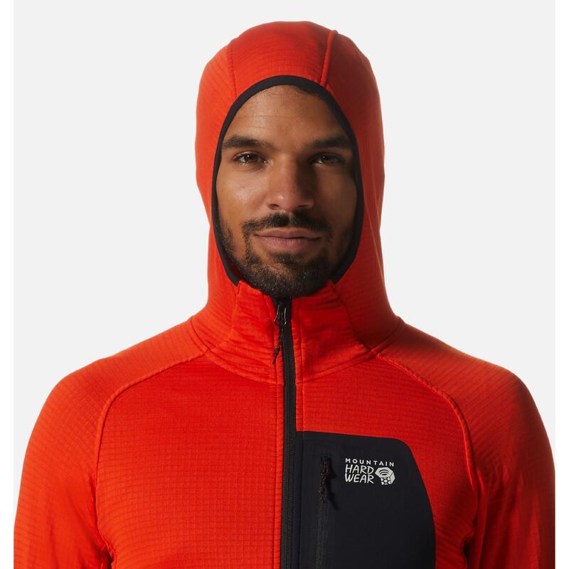 Fleece met capuchon en volledige rits Mountain Hardwear Polartec® Power Grid