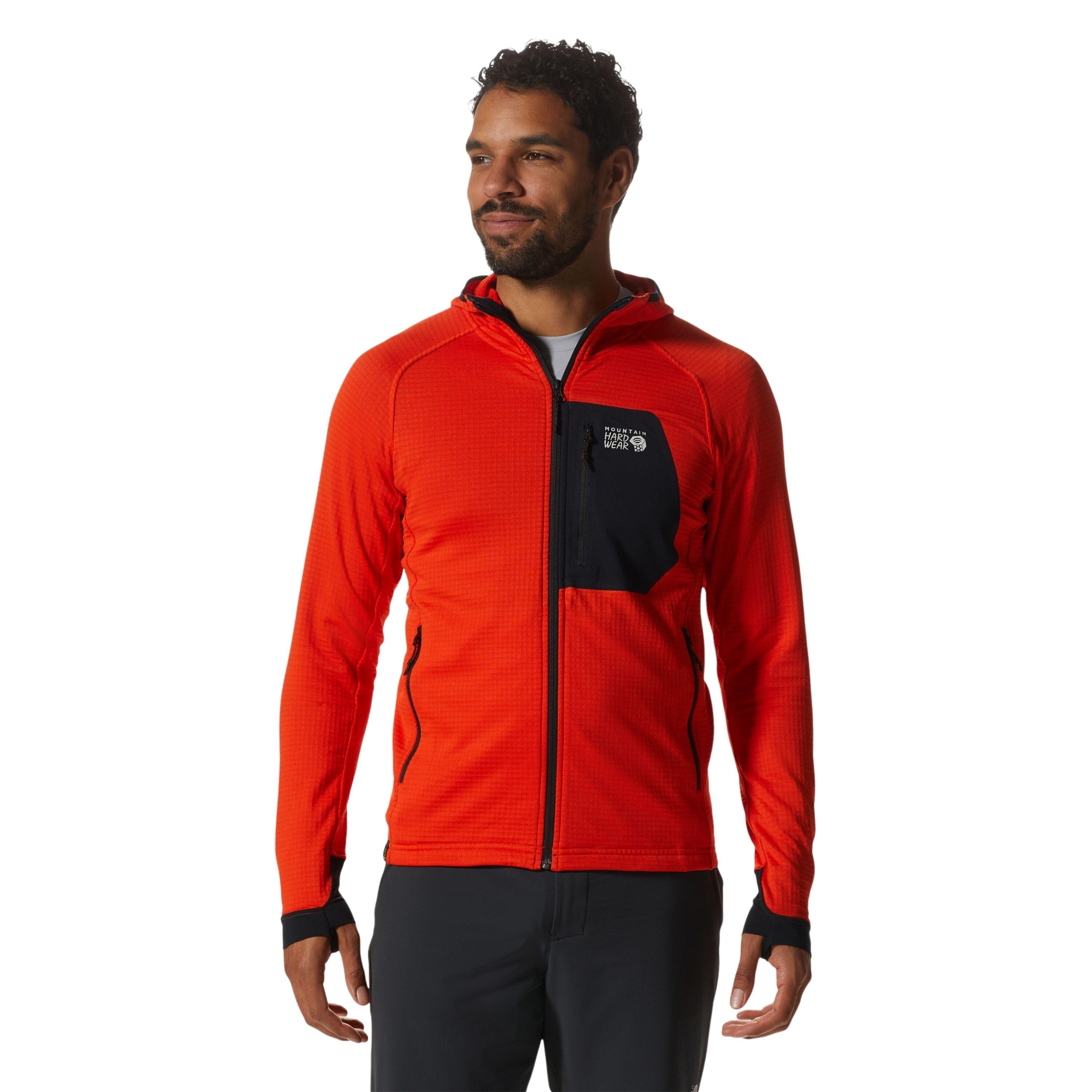 MOUNTAIN HARDWEAR Fleece met capuchon en volledige rits Mountain Hardwear Polartec® Power Grid