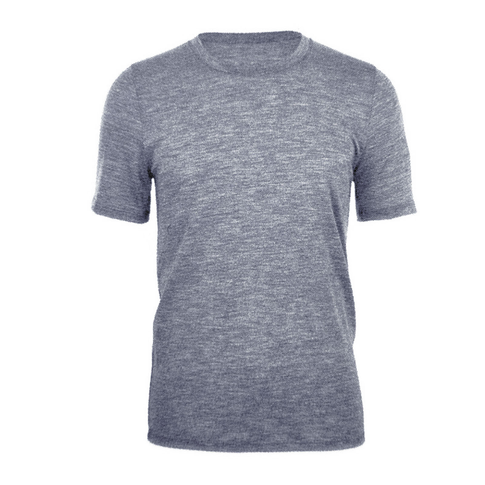 MERINO SKINS Mens Classic Crew Neck  Wool Thermal T-Shirt - Soft Grey