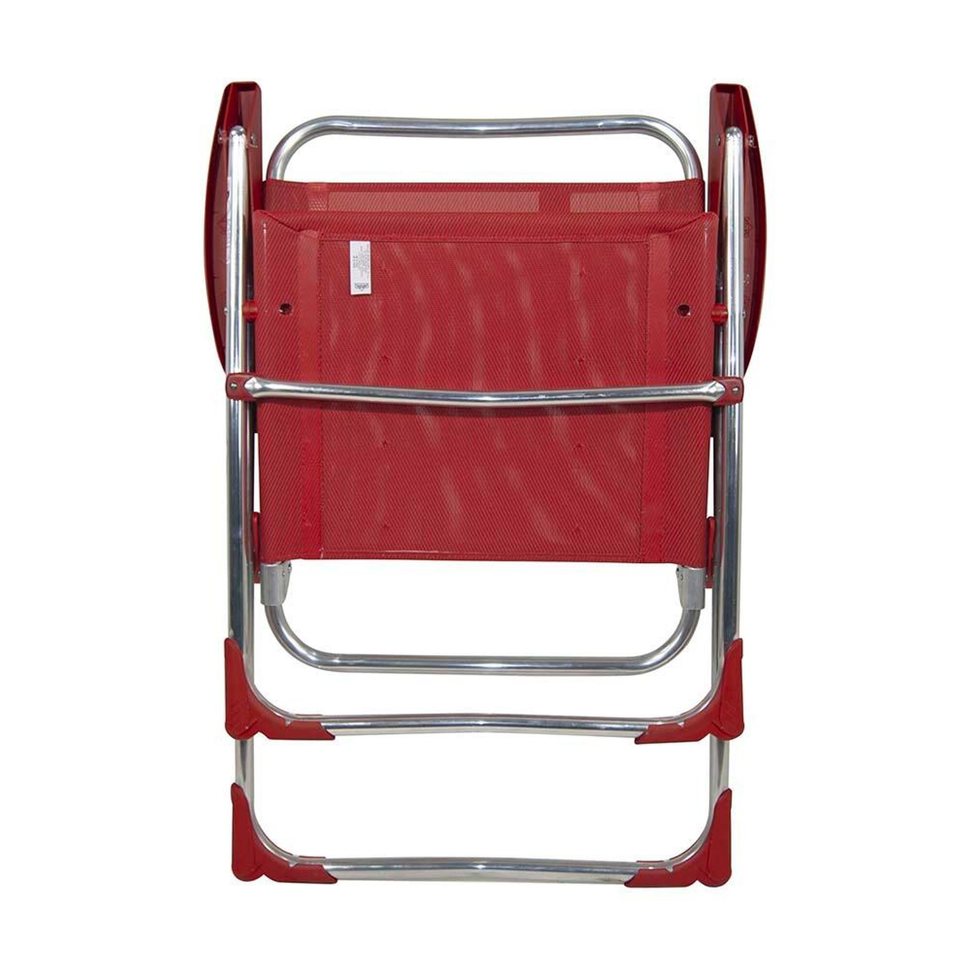 Silla Plegable de Playa y Camping  Crespo AL/206-C - 7 posiciones Rojo