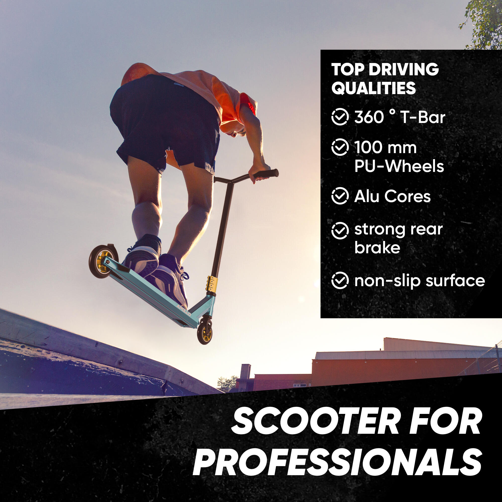 Trottinette Freestyle 'Star Pro' Semi-Pro - Robuste avec Roulements ABEC 9 3/7