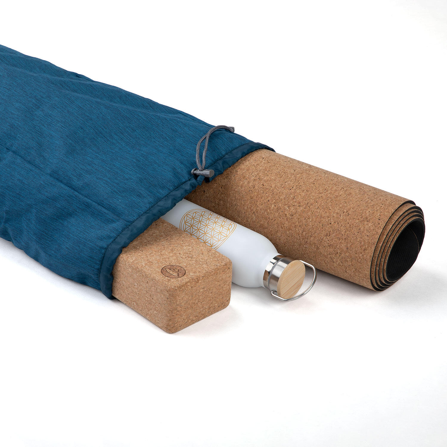 Urban Yogi Rolltop Rucksack, dunkelblau meliert 6/7