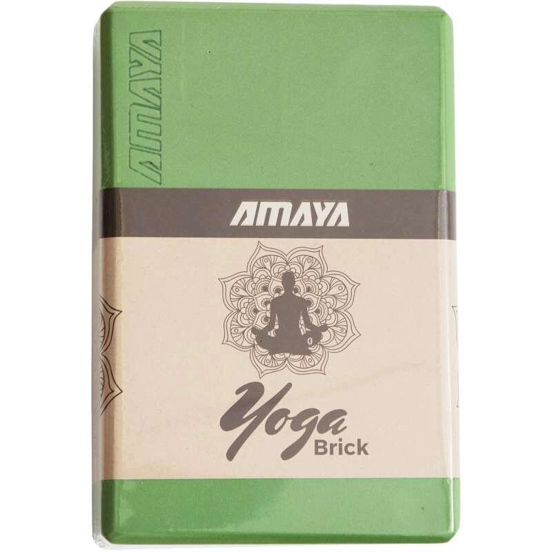 Blocco per yoga Amaya verde. 3/4