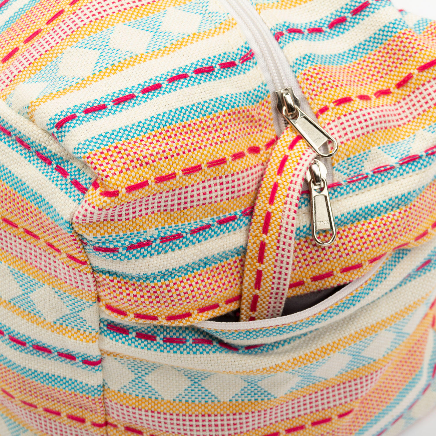 ETHNO Collection: Yoga Kit Bag Jacquard-Webstoff, apricot-hellblau gemustert 6/6