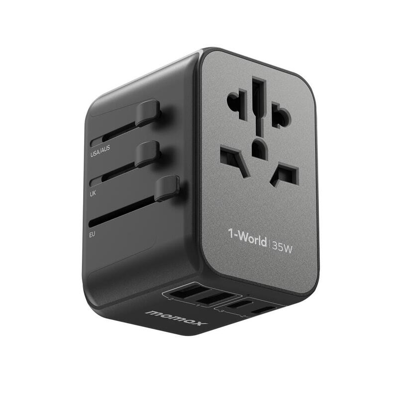 1-World 5-Ports Travel Charger (35W) - Black