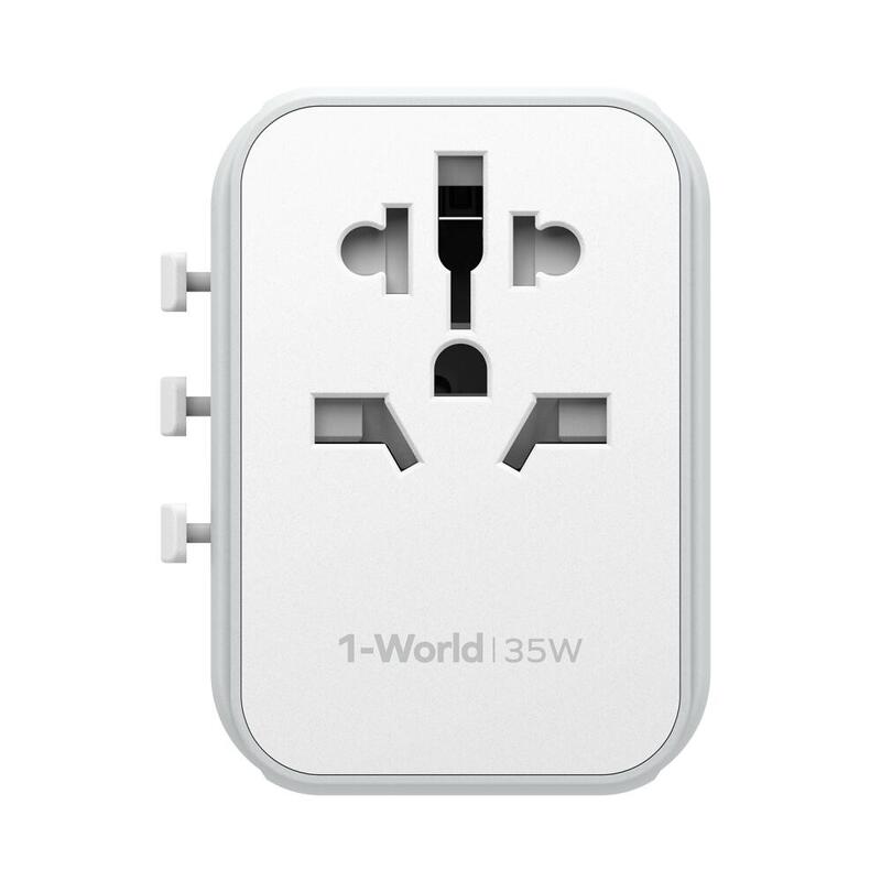 1-World 5-Ports Travel Charger (35W) - White