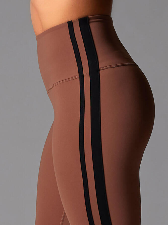 Tavi High Waisted 7/8 Stripe Tight Leggings - Clove Ebony 5/5