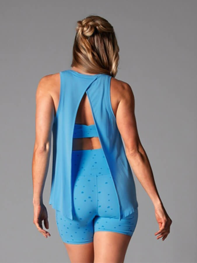 Tavi Tie Back Tank Top - Ocean 3/5