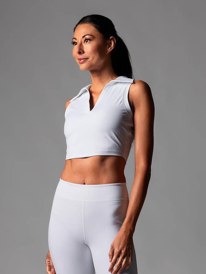 TAVI NOIR Tavi Polo Tank Top - White Floral