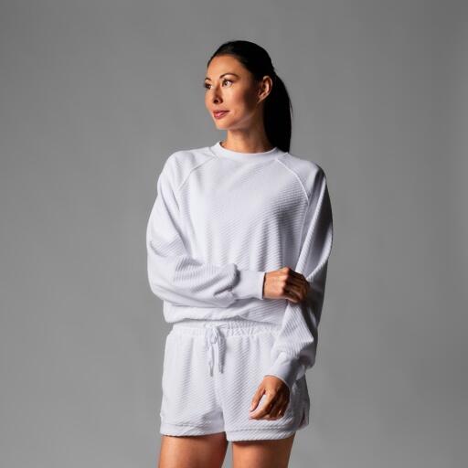 TAVI NOIR Tavi Ease Crew Terry Sweatshirt - White